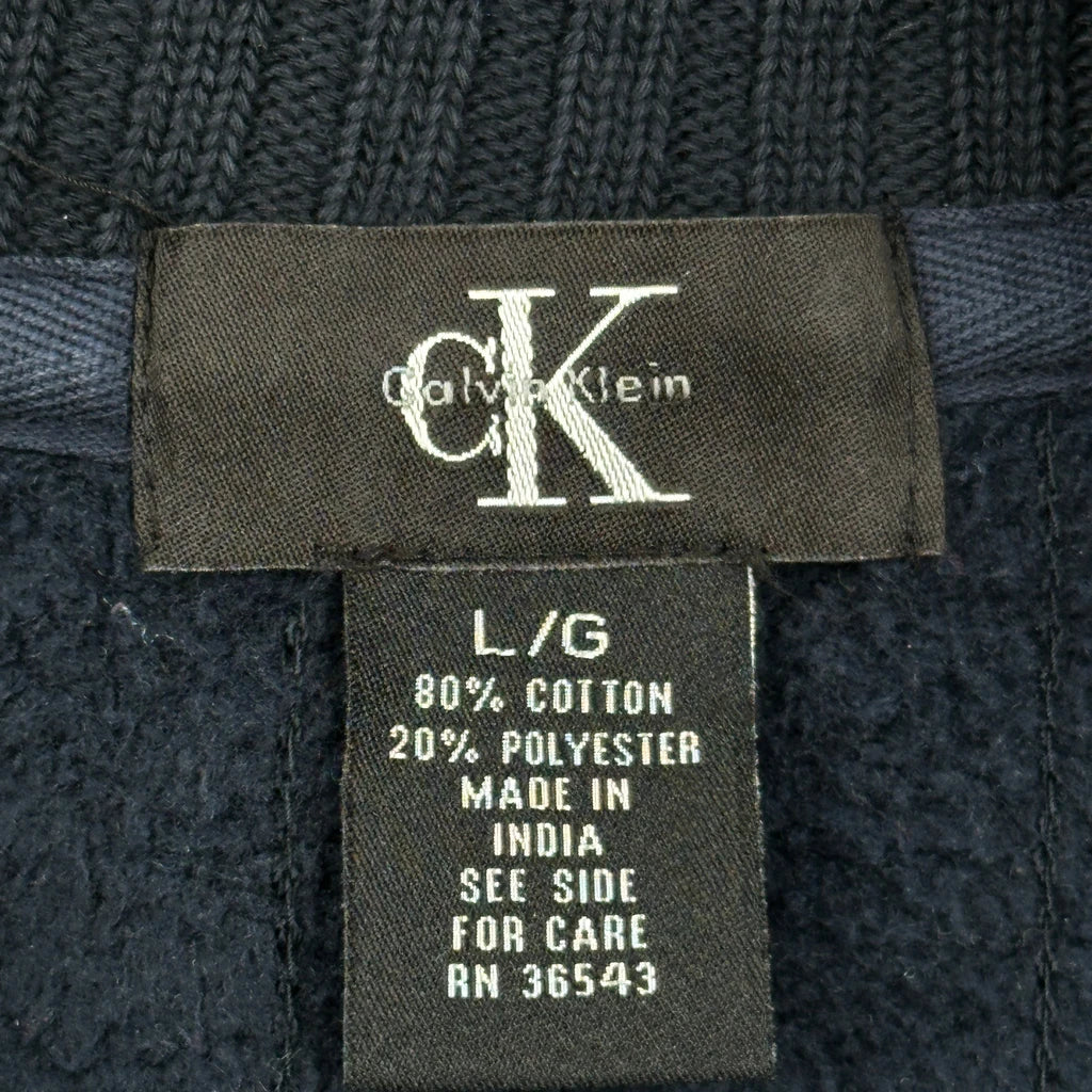 Calvin Klein Jacket - Large Navy Cotton Blend - Image 3