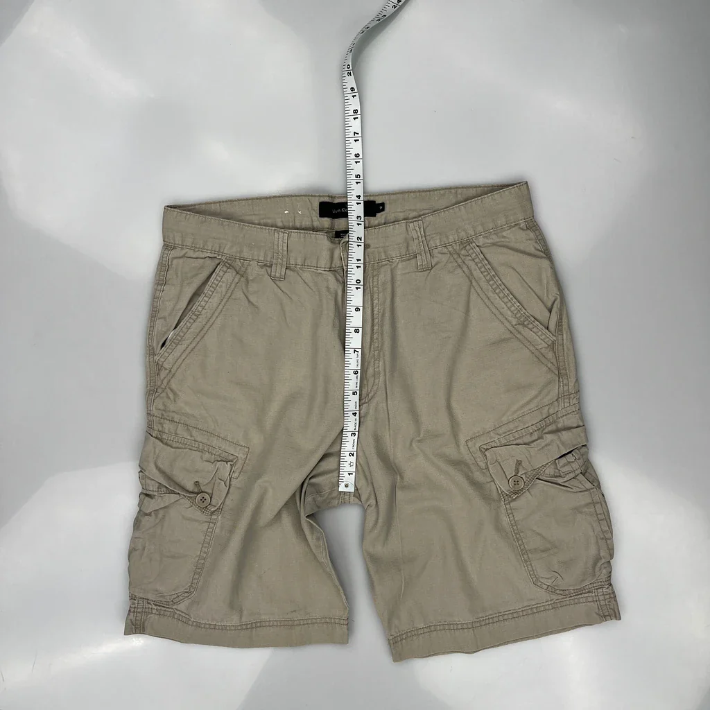 Calvin Klein Jeans Cargo Shorts - 36W 10L Beige Cotton - Image 4