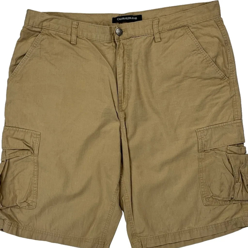 Calvin Klein Jeans Cargo Shorts - 36W 10L Beige Cotton - Image 10