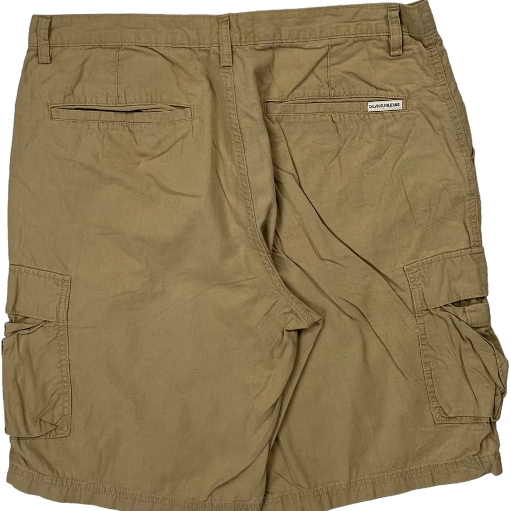 Calvin Klein Jeans Cargo Shorts - 36W 10L Beige Cotton - Image 7