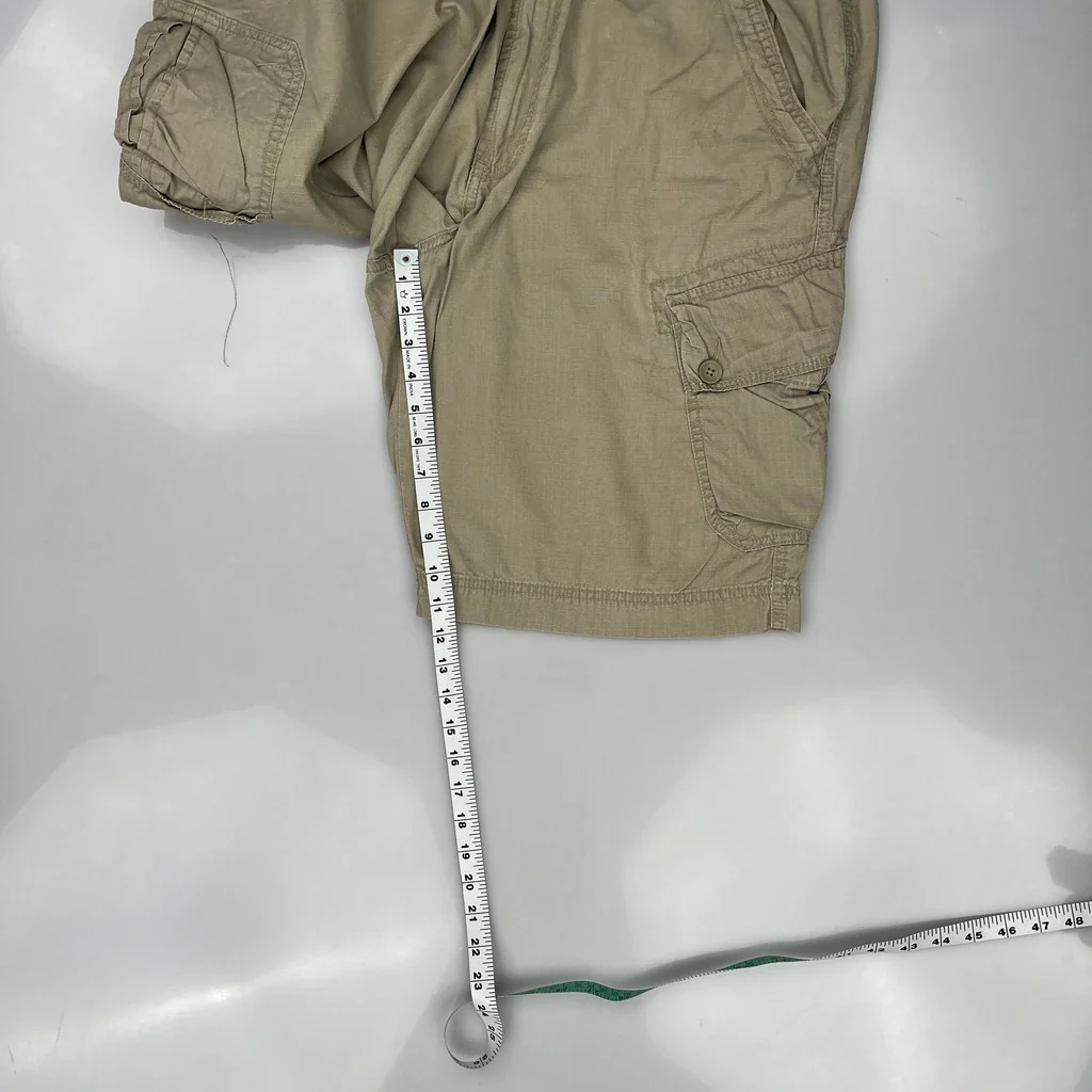 Calvin Klein Jeans Cargo Shorts - 38W 10L Beige Cotton - Image 5
