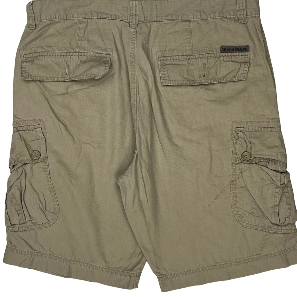 Calvin Klein Jeans Cargo Shorts - 38W 10L Beige Cotton - Image 8