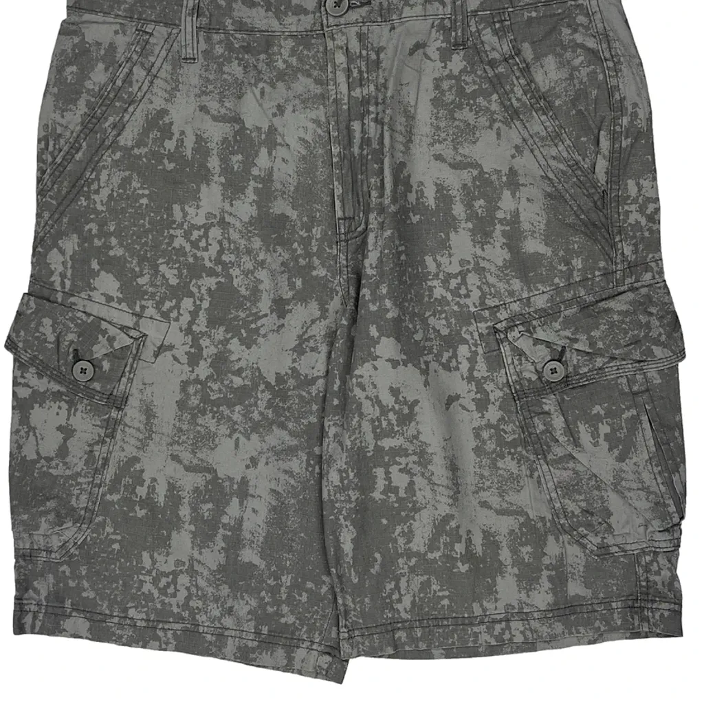 Calvin Klein Jeans Camo Cargo Shorts - 34W 11L Grey Cotton - Image 10