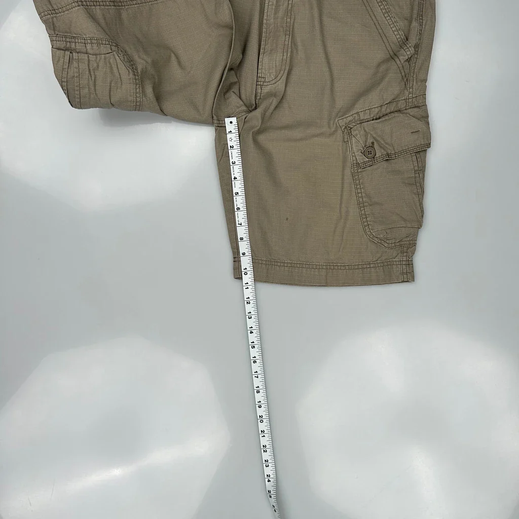 Calvin Klein Jeans Cargo Shorts - 36W 10L Khaki Cotton - Image 5