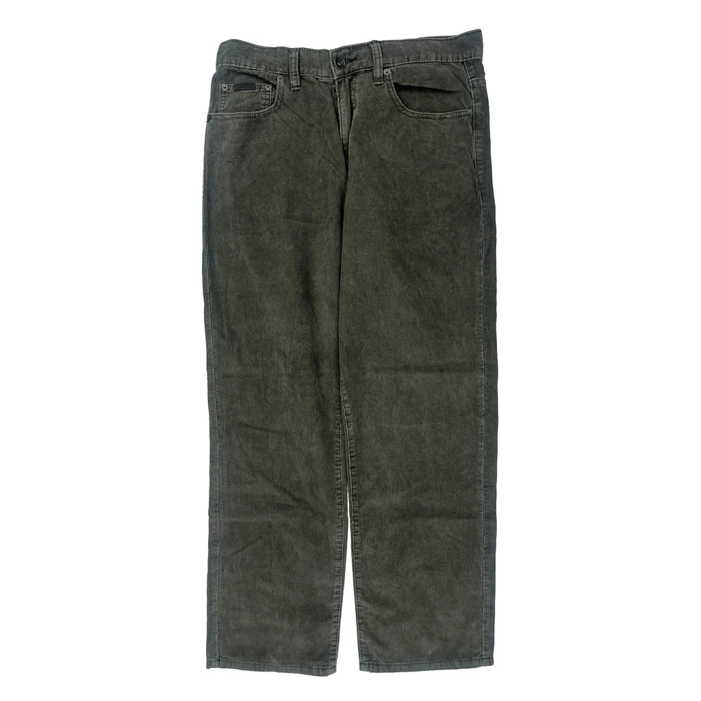 Calvin Klein Jeans Cord Pants - 32″ Waist Green Corduroy - Image 2