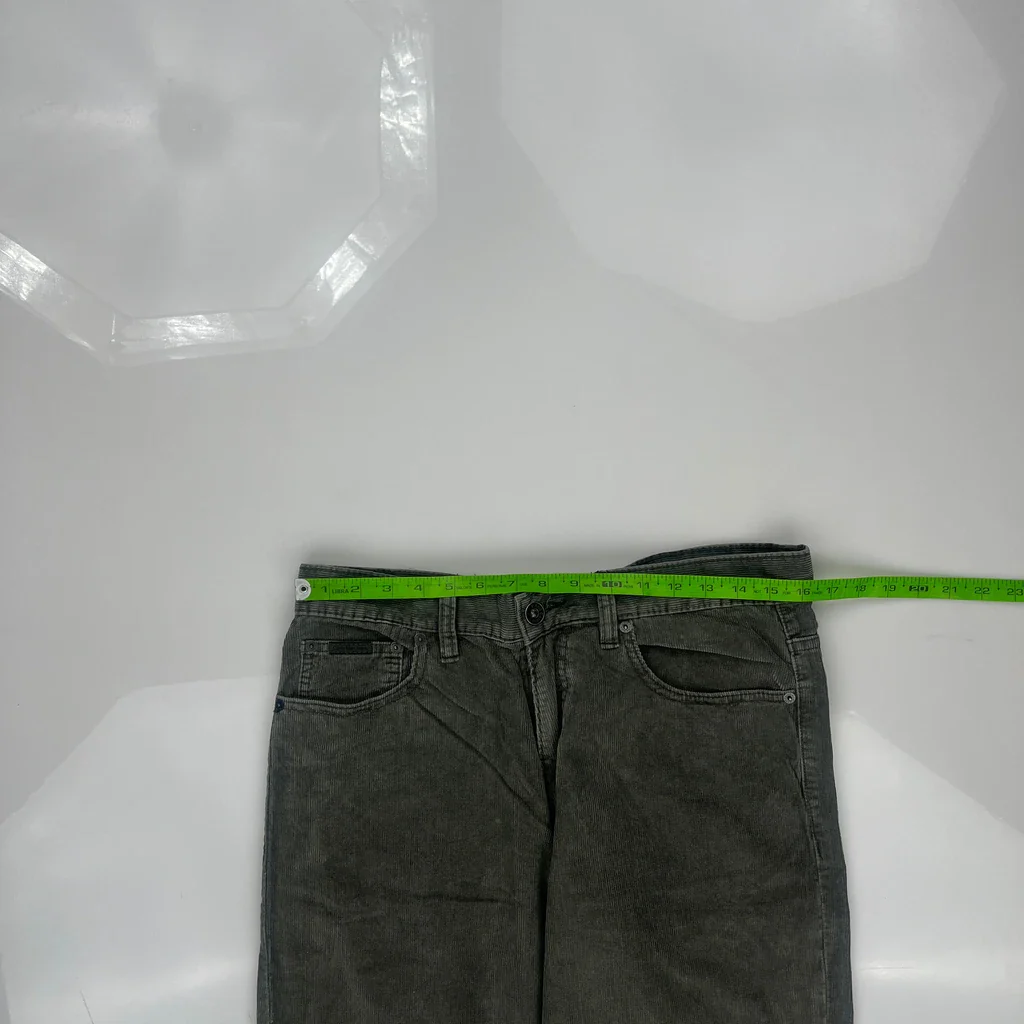 Calvin Klein Jeans Cord Pants - 32″ Waist Green Corduroy - Image 3