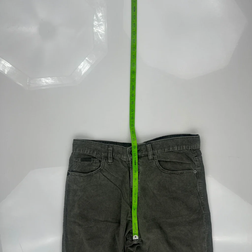 Calvin Klein Jeans Cord Pants - 32″ Waist Green Corduroy - Image 4