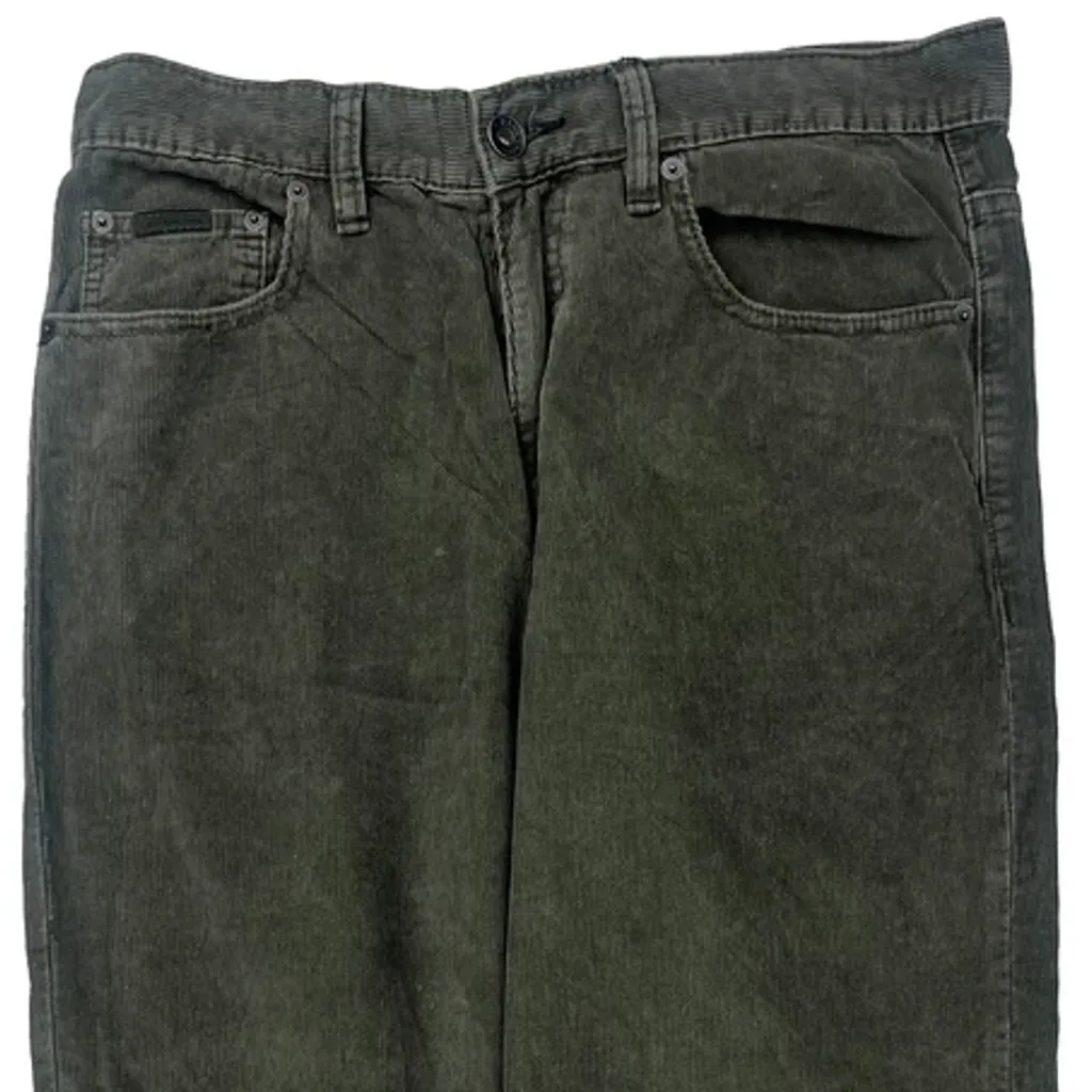 Calvin Klein Jeans Cord Pants - 32″ Waist Green Corduroy - Image 9