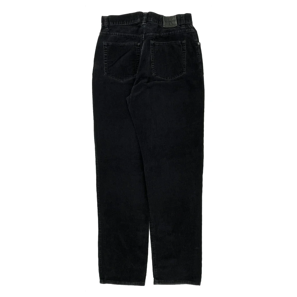 Calvin Klein Jeans Cord Pants - 28″ Waist Black Cotton