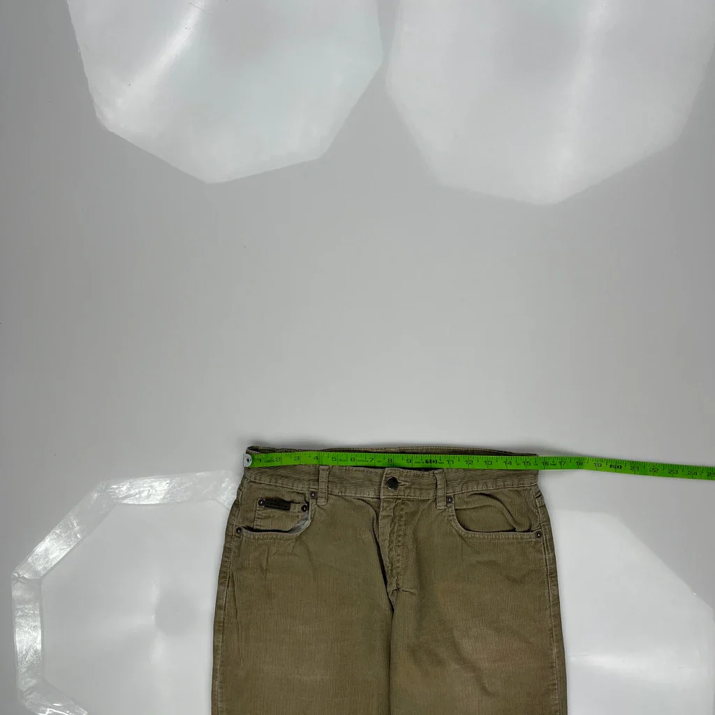 Calvin Klein Jeans Cord Trousers - 31″ Waist Beige Cotton - Image 3