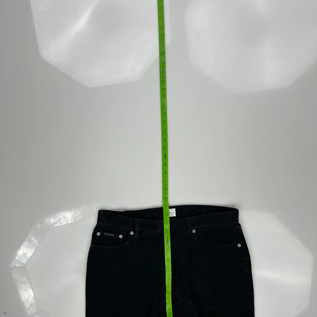 Calvin Klein Jeans Cord Trousers - 32″ Waist Black Cotton - Image 4