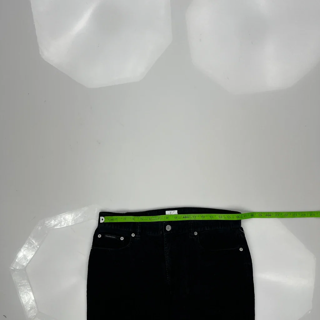 Calvin Klein Jeans Cord Trousers - 32″ Waist Black Cotton - Image 3