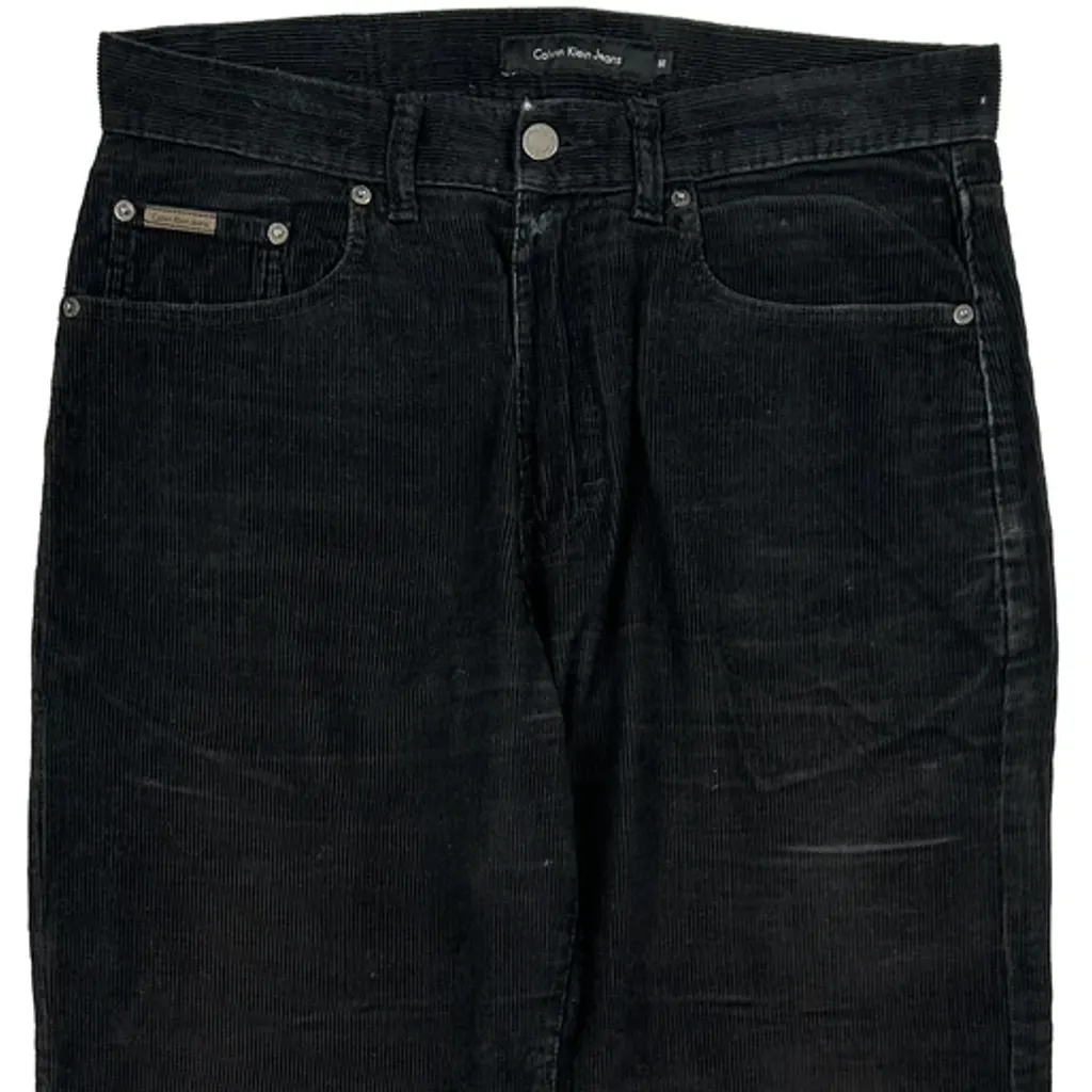 Calvin Klein Jeans Cord Trousers - 33″ Waist Black Corduroy - Image 9