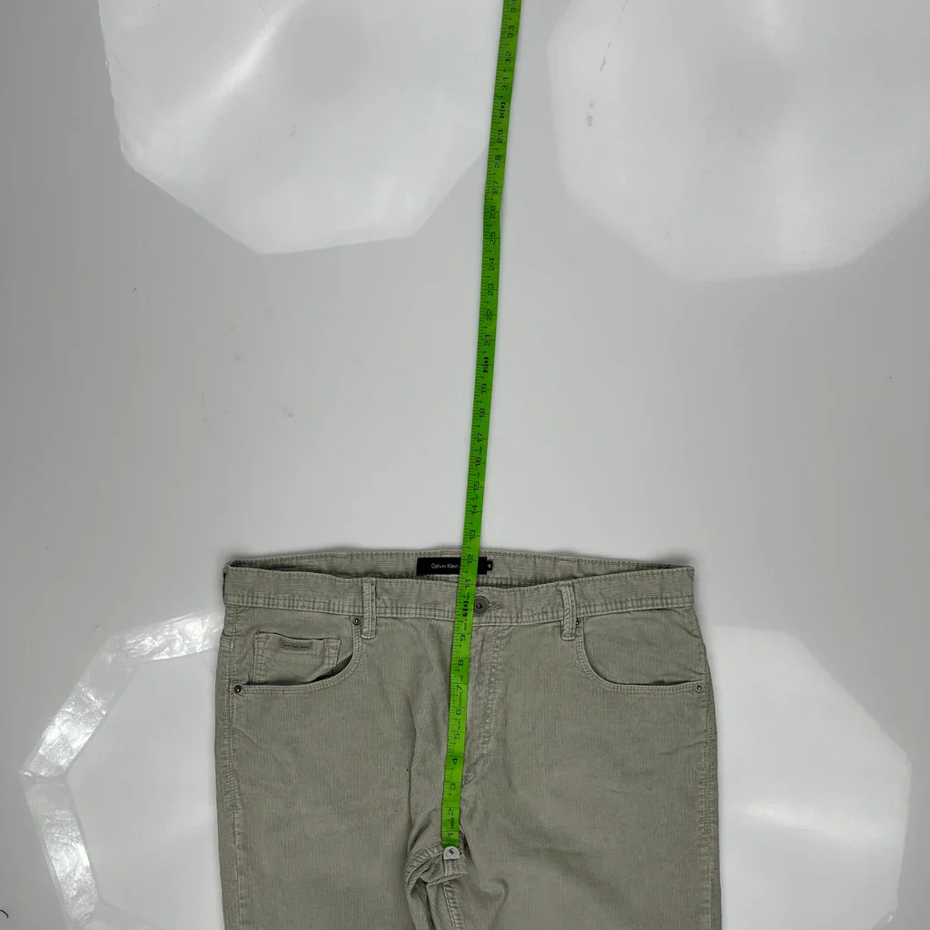 Calvin Klein Jeans Cord Trousers - 38″ Waist Grey Cotton - Image 5