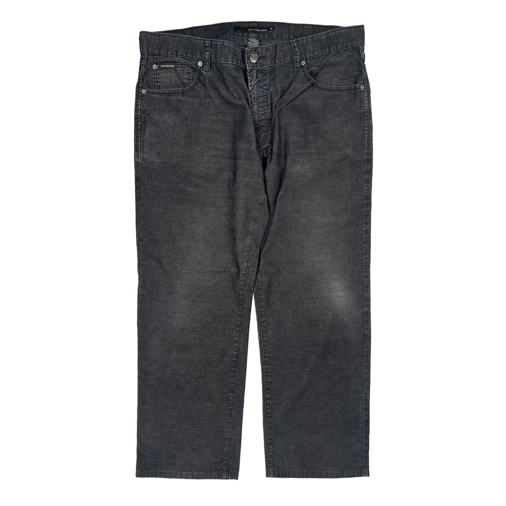 Calvin Klein Jeans Cord Trousers - 38″ Waist Grey Cotton Blend - Image 2