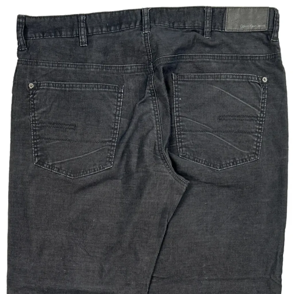 Calvin Klein Jeans Cord Trousers - 38″ Waist Grey Cotton Blend - Image 8