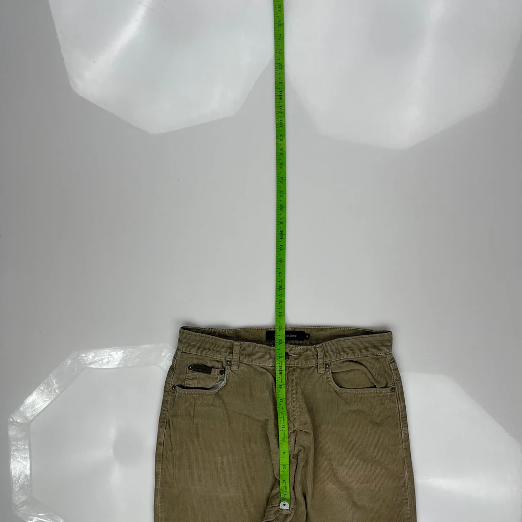 Calvin Klein Jeans Cord Trousers - 31″ Waist Khaki Corduroy - Image 4