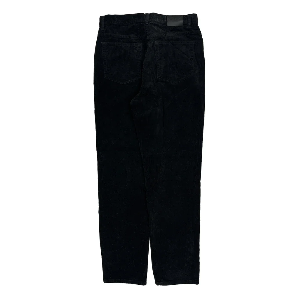 Calvin Klein Jeans Cord Trousers - 32″ Waist Black Cotton
