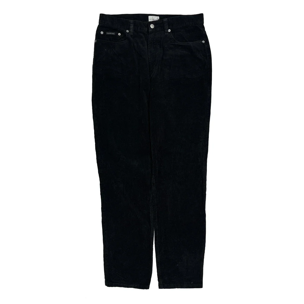 Calvin Klein Jeans Cord Trousers - 32″ Waist Black Cotton - Image 2
