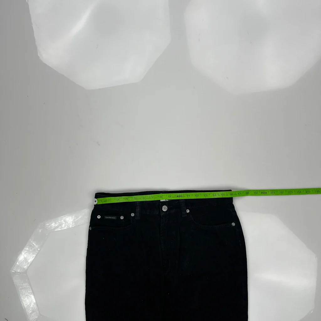 Calvin Klein Jeans Cord Trousers - 32″ Waist Black Cotton - Image 3