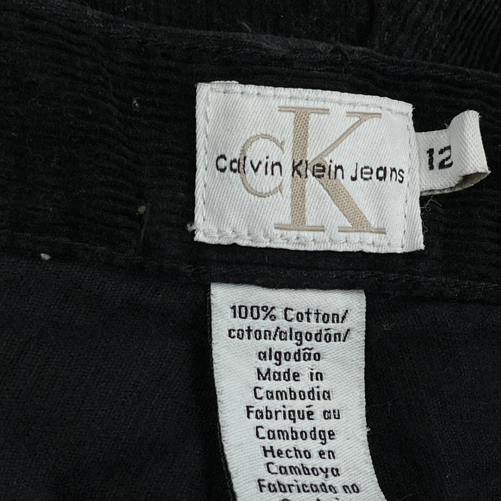 Calvin Klein Jeans Cord Trousers - 32″ Waist Black Cotton - Image 6