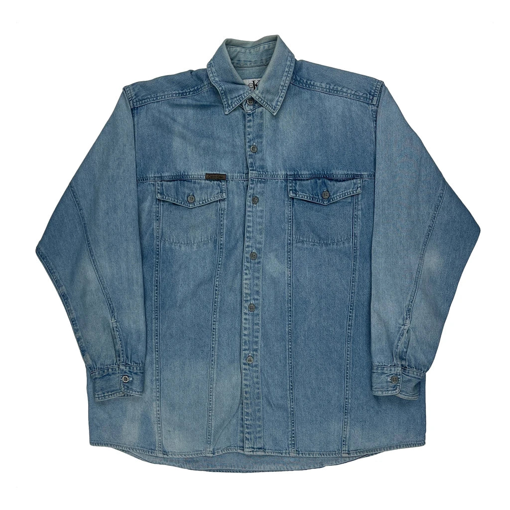 Calvin Klein Jeans Denim Shirt - Medium Blue Cotton