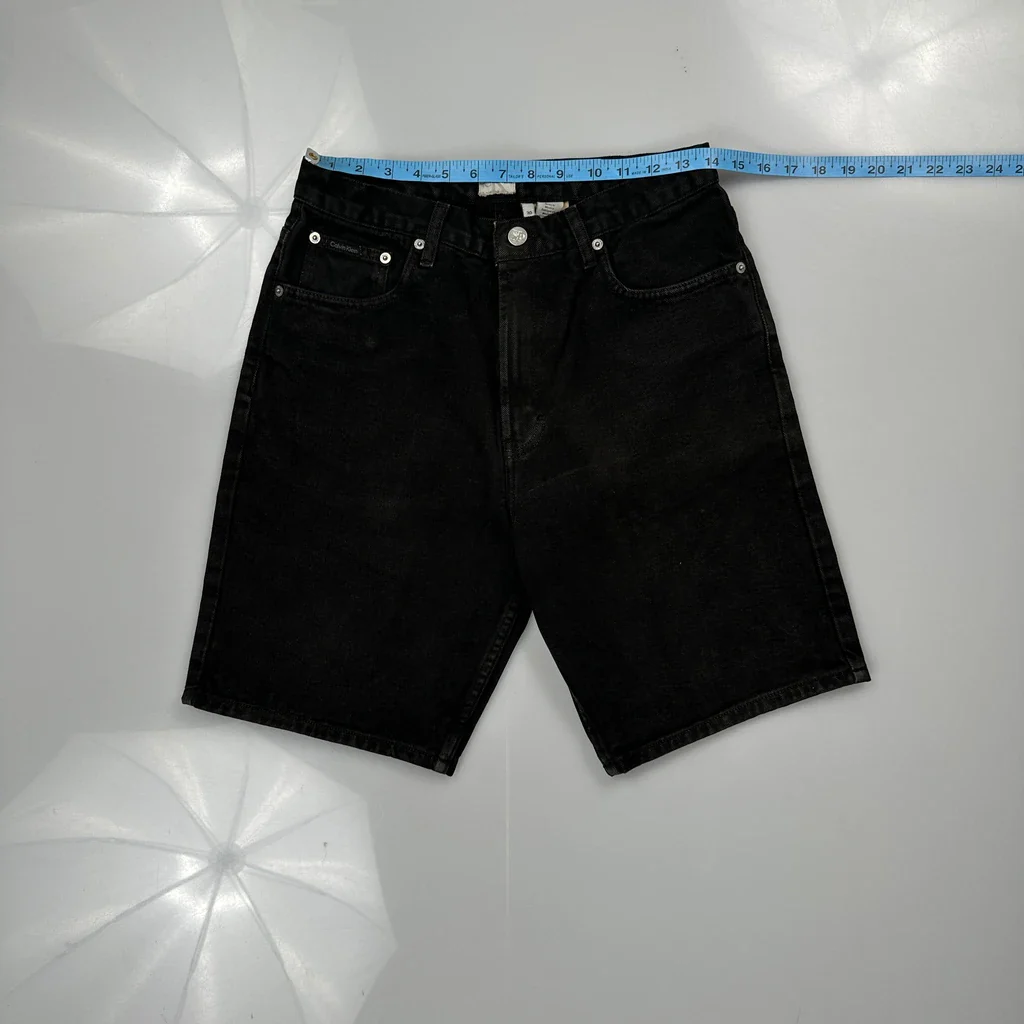 Calvin Klein Jeans Denim Shorts - 28W 9L Black Cotton - Image 3