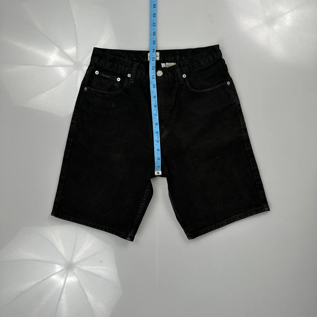 Calvin Klein Jeans Denim Shorts - 28W 9L Black Cotton - Image 4