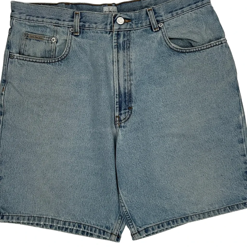 Calvin Klein Jeans Denim Shorts - 34W 9L Light Wash Cotton - Image 10