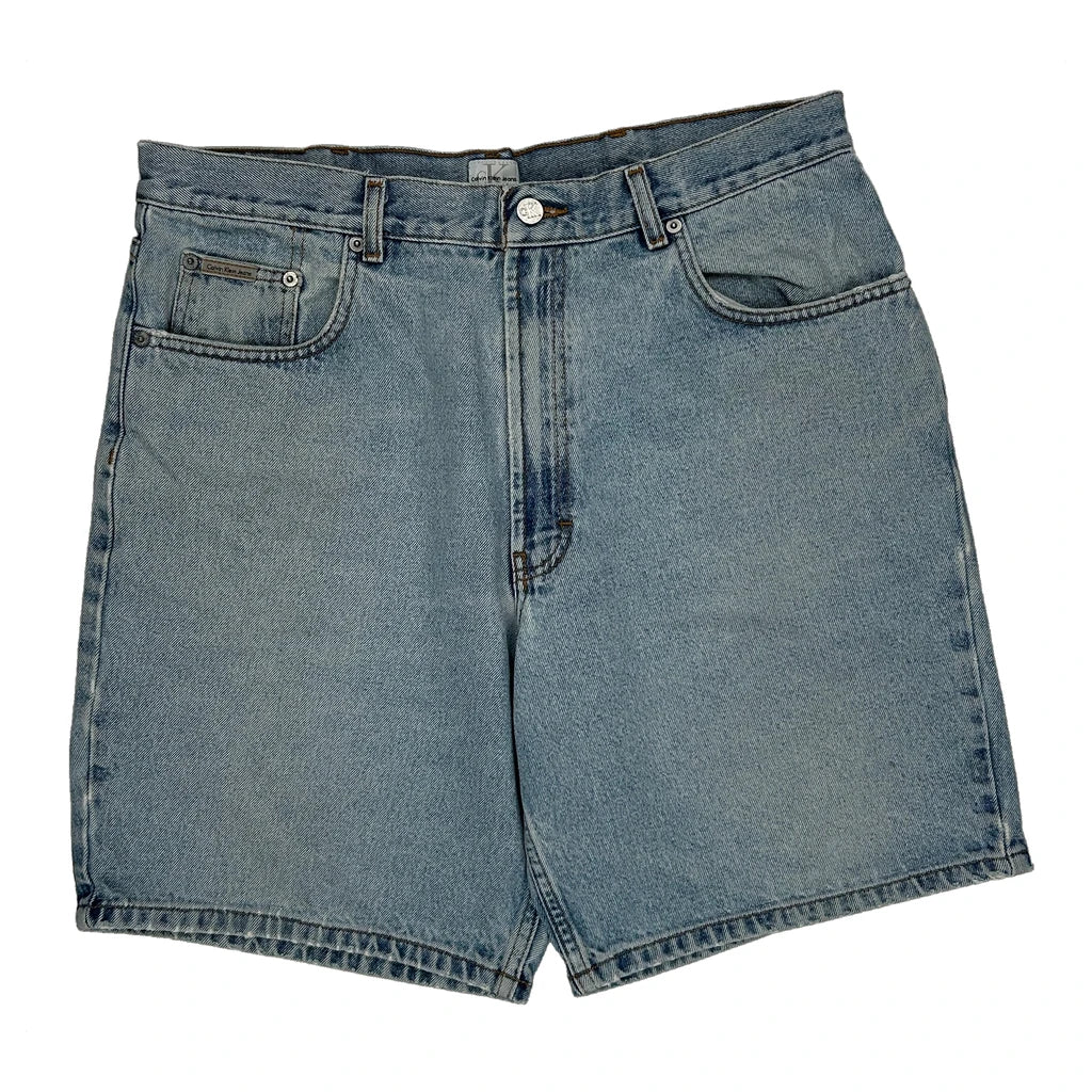Calvin Klein Jeans Denim Shorts - 34W 9L Light Wash Cotton - Image 2