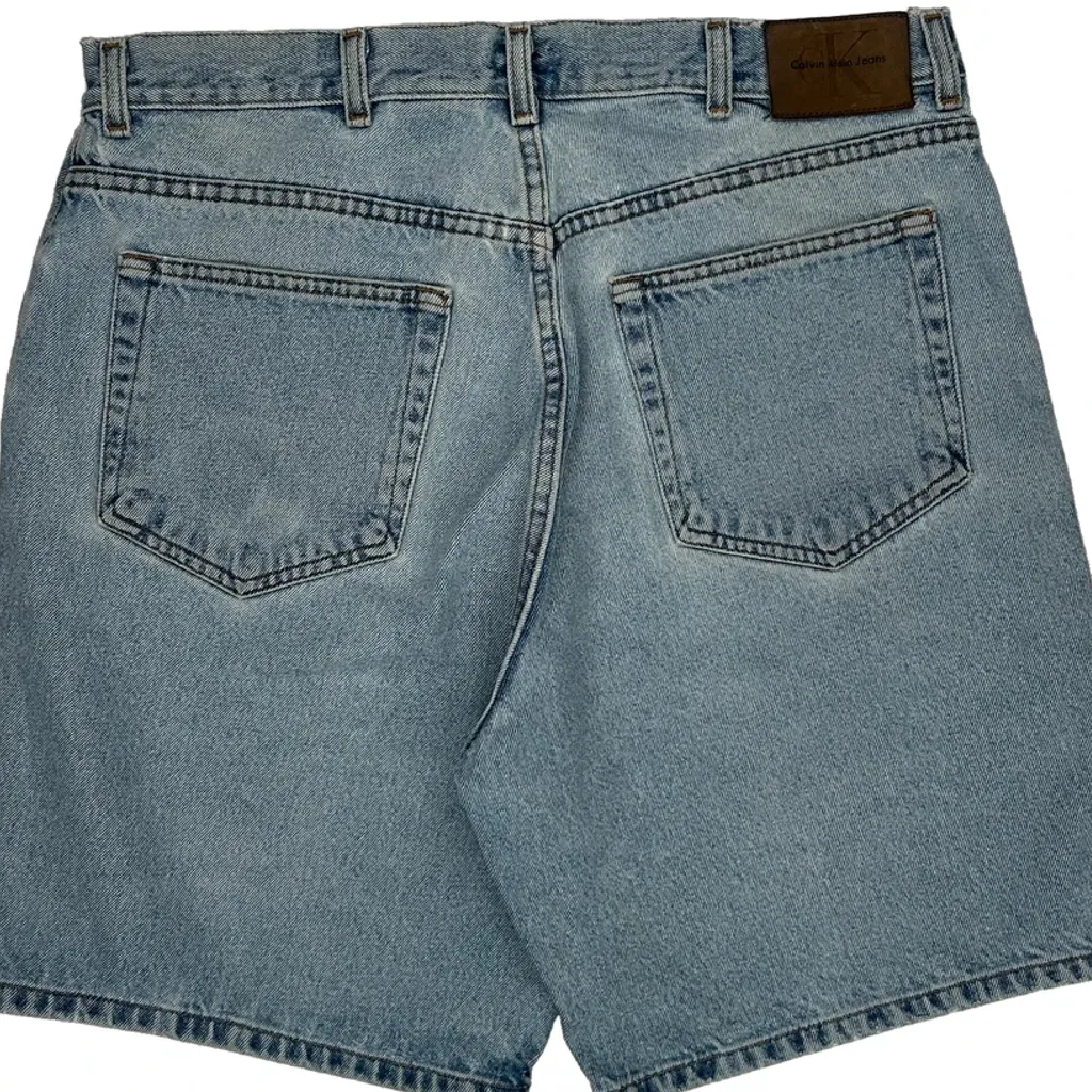 Calvin Klein Jeans Denim Shorts - 34W 9L Light Wash Cotton - Image 7