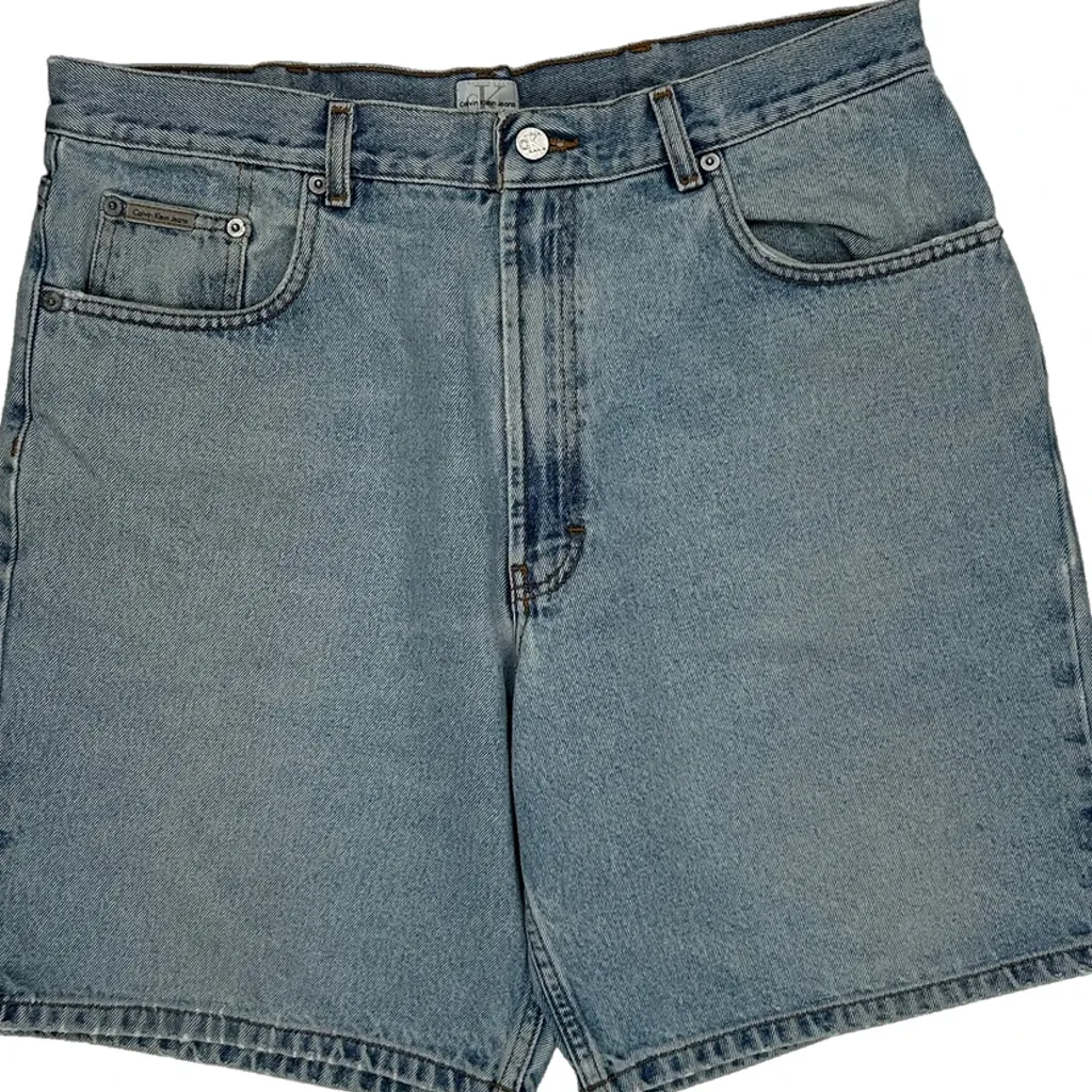Calvin Klein Jeans Denim Shorts - 34W 9L Light Wash Cotton - Image 9