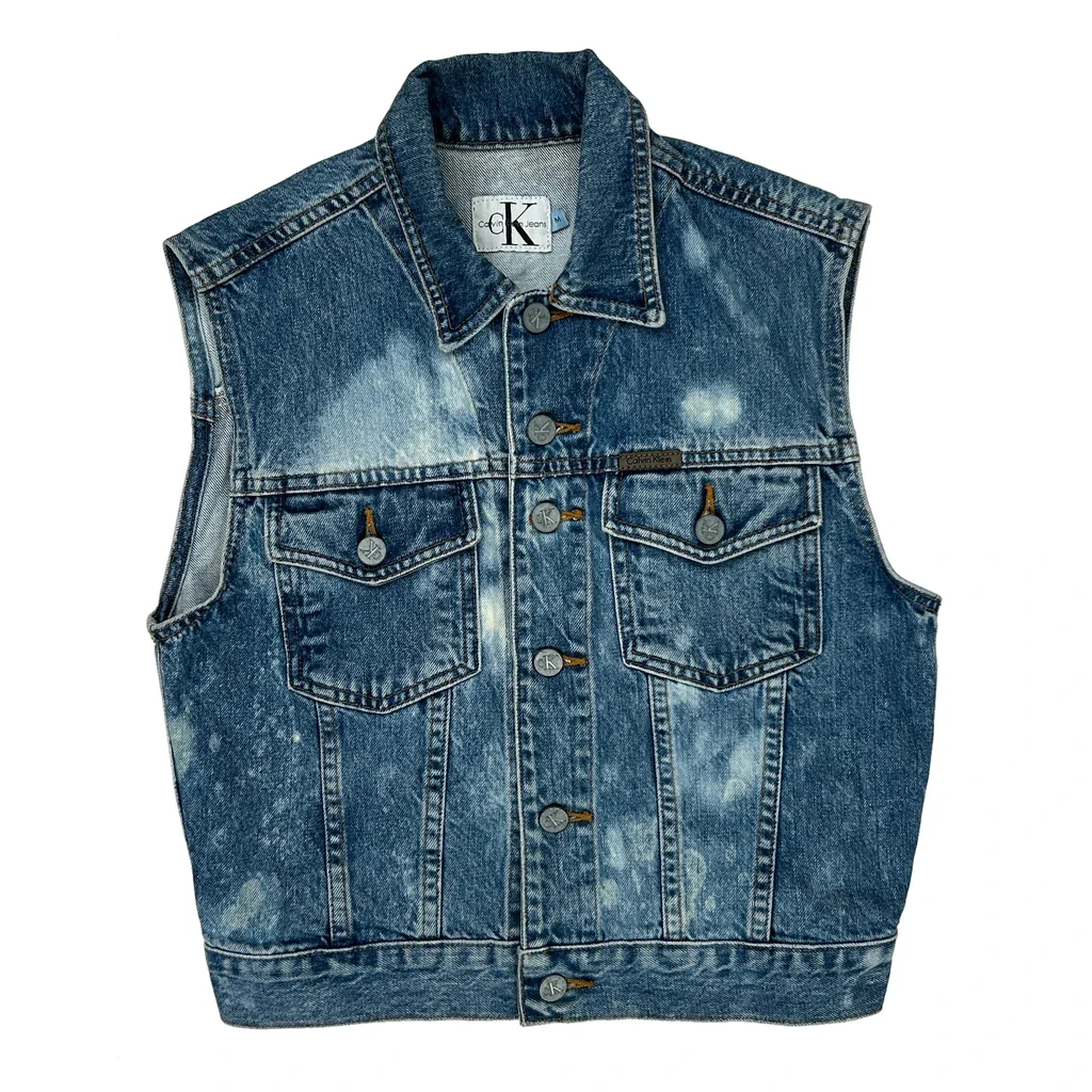 Calvin Klein Jeans Denim Vest - Medium Blue Denim