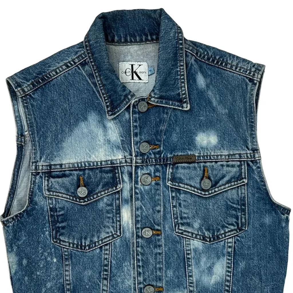 Calvin Klein Jeans Denim Vest - Medium Blue Denim - Image 4