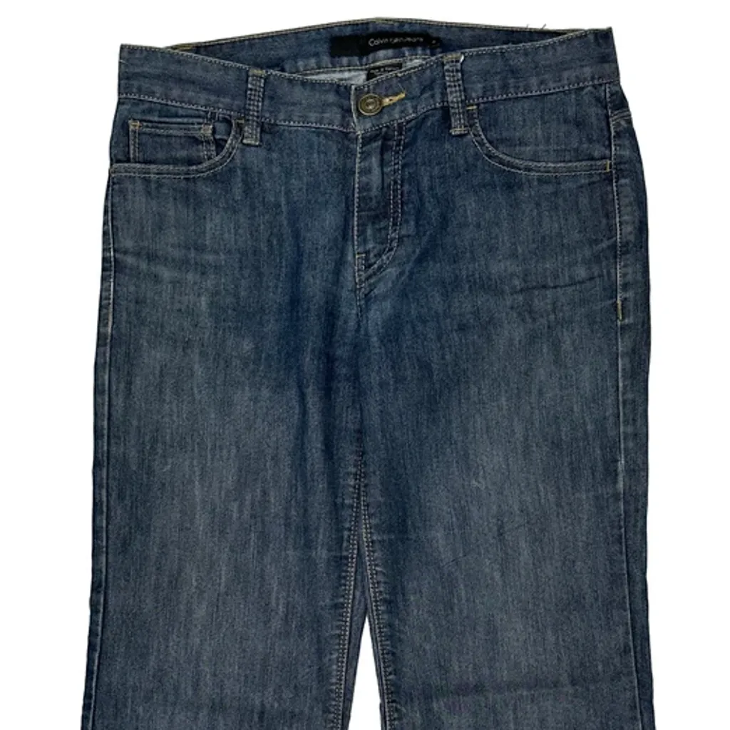 Calvin Klein Jeans Flared Jeans - 30W UK 10 Blue Cotton Blend - Image 10