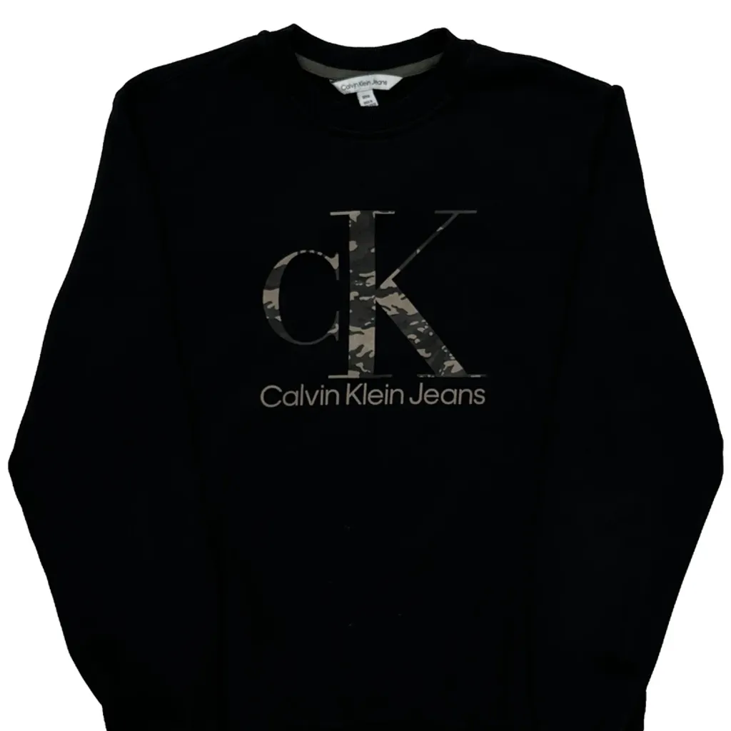 Calvin Klein Jeans Sweatshirt - Small Black Cotton - Image 4