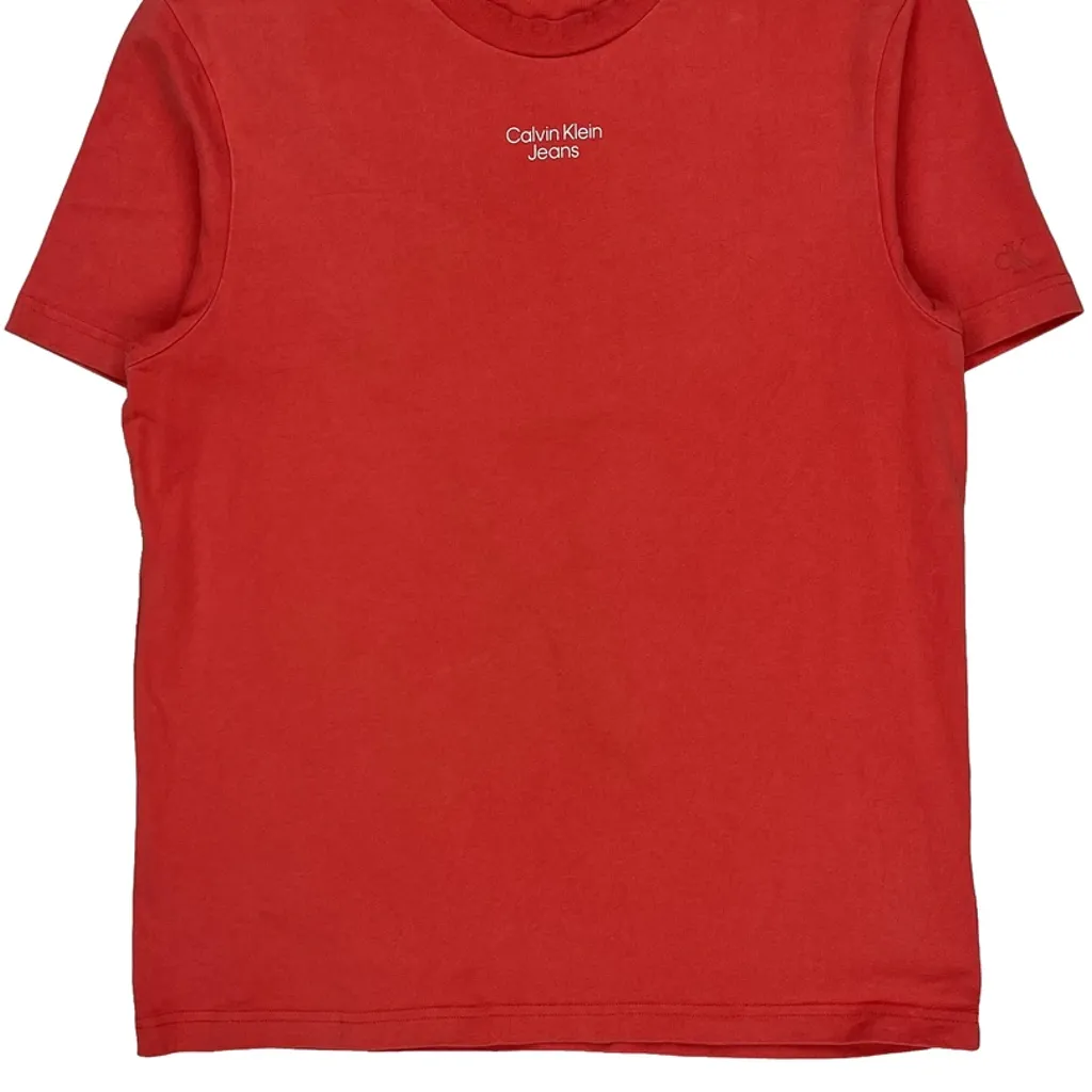 Calvin Klein Jeans T-Shirt - Medium Red Cotton - Image 4