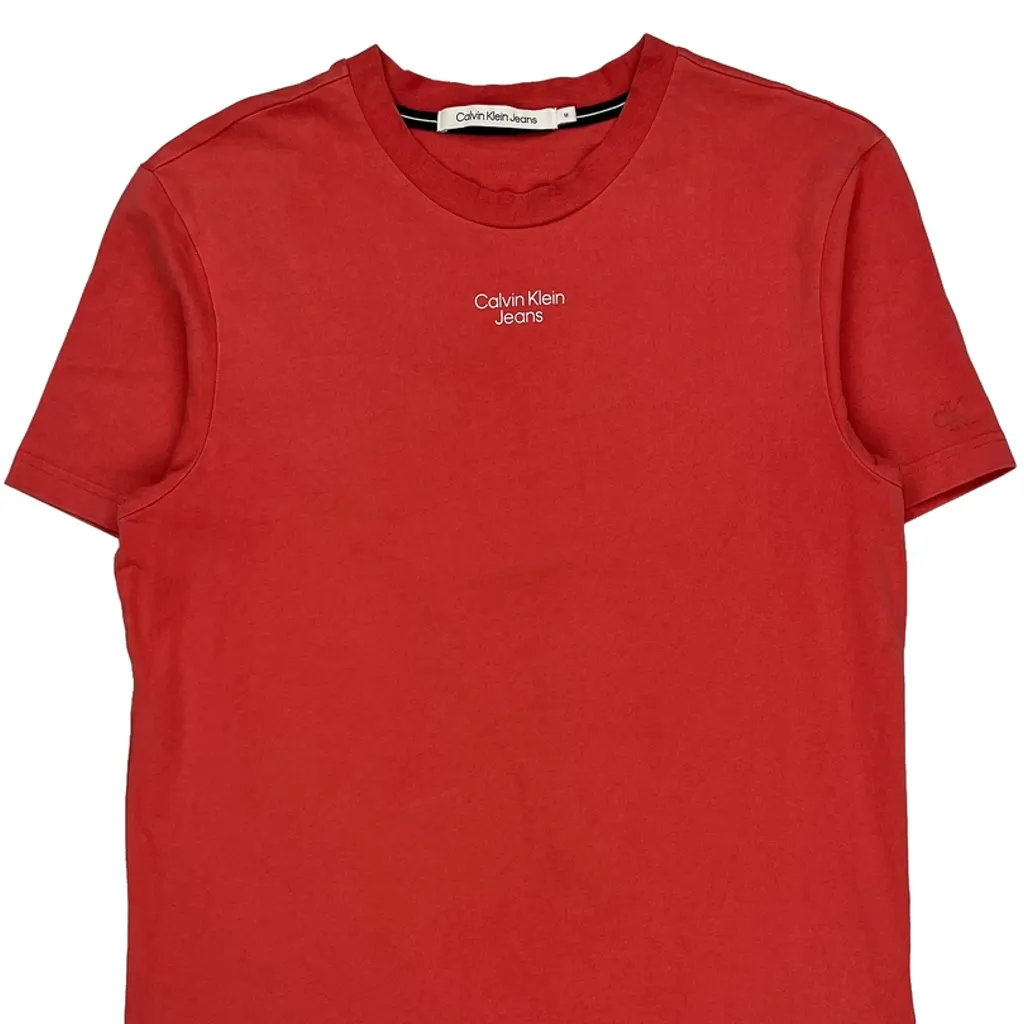 Calvin Klein Jeans T-Shirt - Medium Red Cotton - Image 5