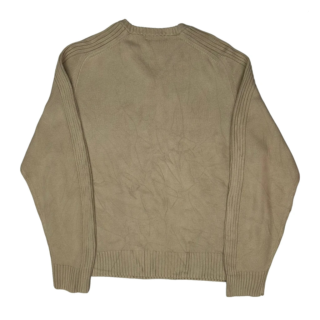 Calvin Klein Jumper - XL Beige Cotton Blend - Image 2