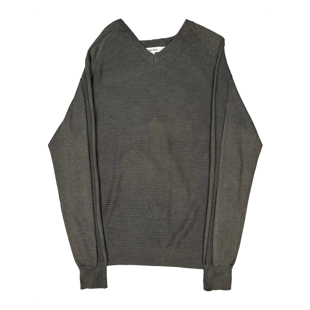 Calvin Klein Jumper - Large Grey Cotton