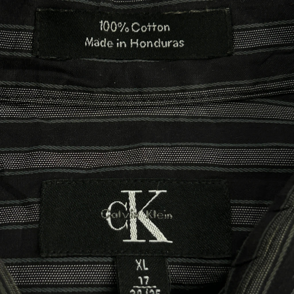 Calvin Klein Striped Shirt - XL Gray Cotton - Image 3
