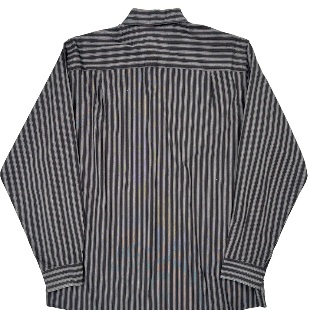Calvin Klein Striped Shirt - XL Gray Cotton - Image 6