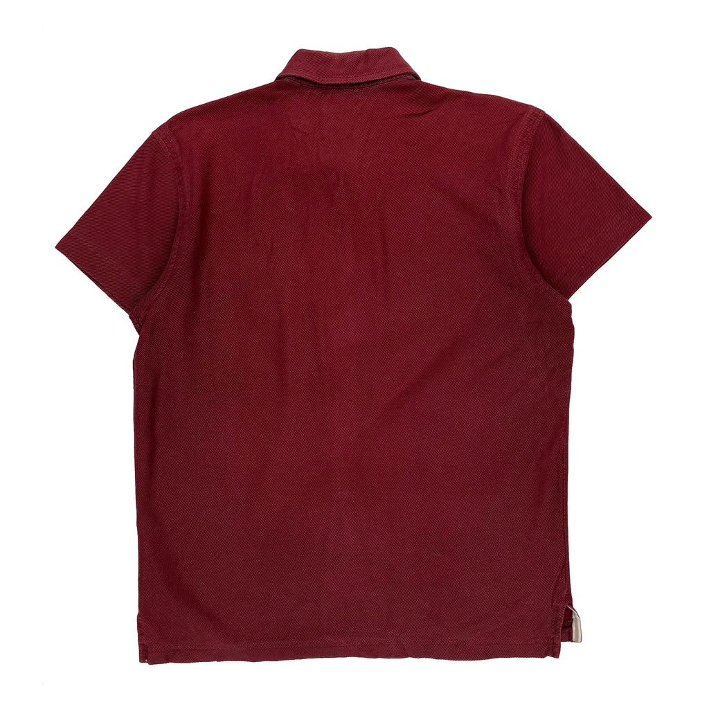 Calvin Klein Short Sleeve Shirt - Medium Red Cotton - Image 2