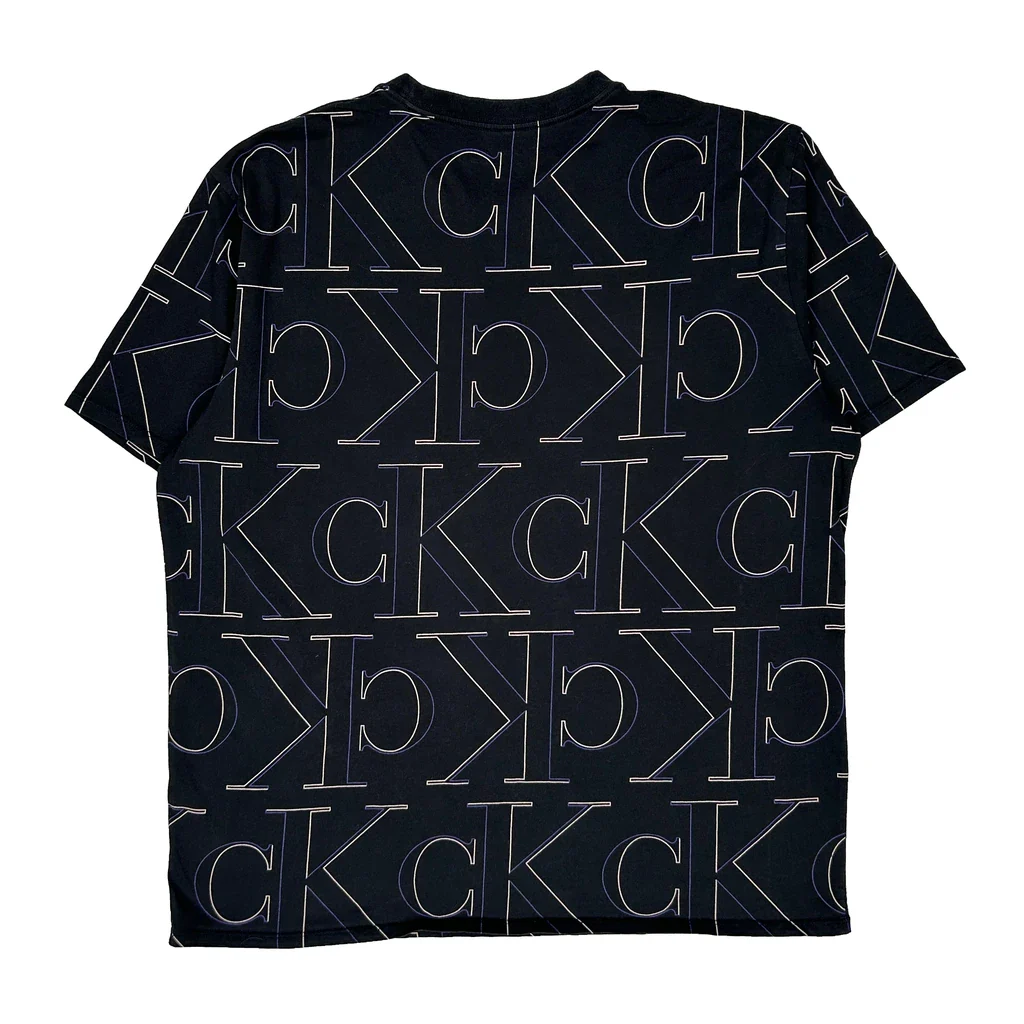 Calvin Klein T-Shirt - Large Black Cotton - Image 2