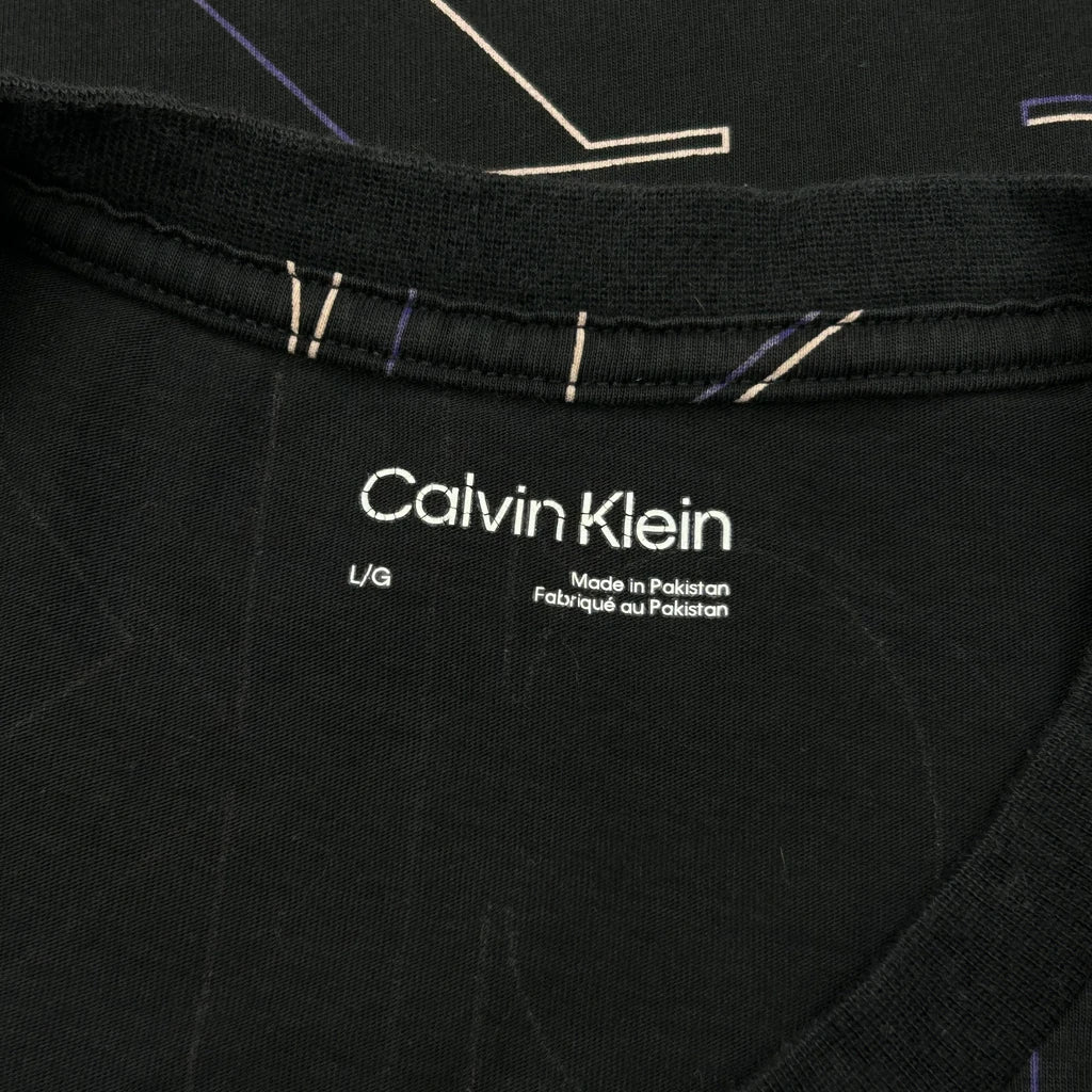 Calvin Klein T-Shirt - Large Black Cotton - Image 3