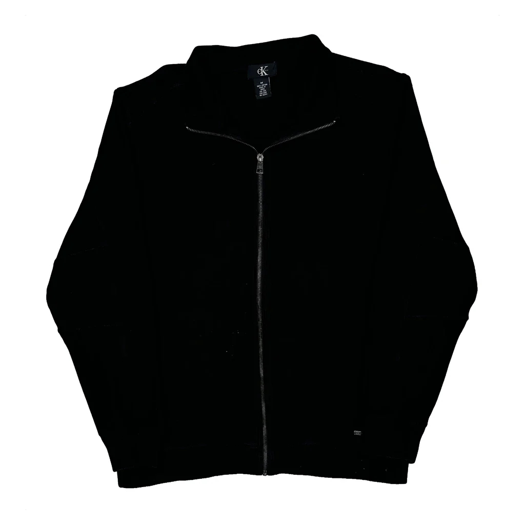 Calvin Klein Track Jacket - Medium Black Cotton