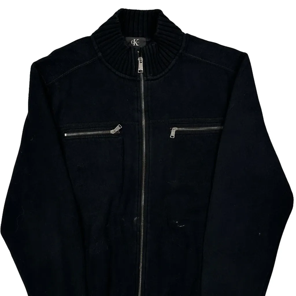 Calvin Klein Zip Up - Large Black Cotton - Image 5