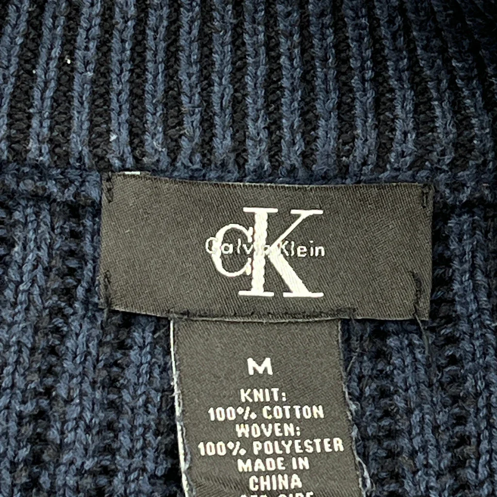 Calvin Klein Zip Up - Medium Blue Cotton - Image 3