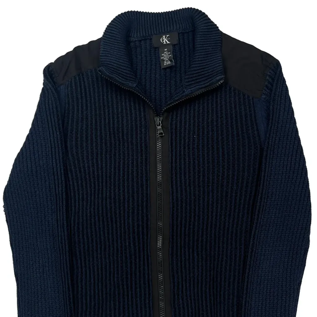 Calvin Klein Zip Up - Medium Blue Cotton - Image 4