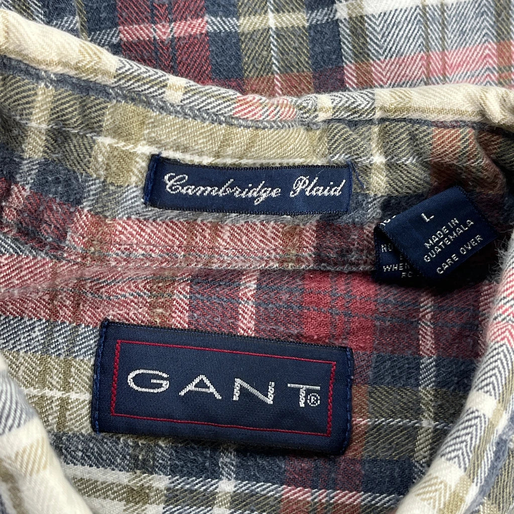 Cambridge Plaid Gant Checked Flannel Shirt - Large Multicoloured Cotton - Image 3